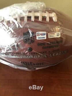 Tom Brady Super Bowl 46 Game Used Football By Patroits Offense Signed Autograph
