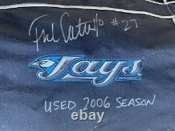 Toronto Blue Jays Frank Catalanotto 2006 Autographed Game Used Team Duffle Bag