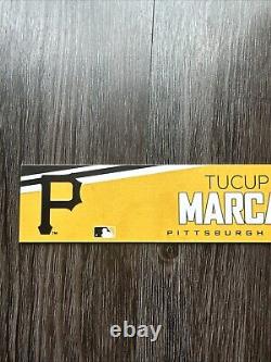 Tucapita Marcano 2023 Pirates Game Used Locker Room Name Plate 12 X 2 Banned