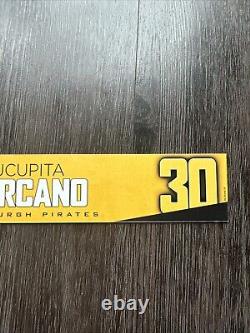 Tucapita Marcano 2023 Pirates Game Used Locker Room Name Plate 12 X 2 Banned