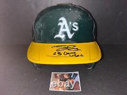 Tyler Soderstrom A's Autographed Signed 2023 Game Used Batting Helmet Beckett