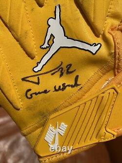 Tyrann Mathieu Chiefs Auto Multi Game Used Issued Jordan Gloves Signed Coa