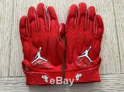 Tyrann Mathieu autographed inscribed Game Used Gloves NFL Kansas City Chiefs JAG