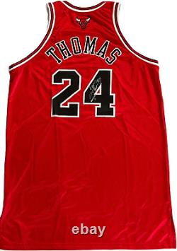 Tyrus Thomas Signed Game Used 2007 Chicago Bulls Red Authentic Jersey
