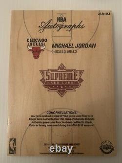 UDA Supreme Hard Court Michael Jordan Auto Game Used Floor 4 Of 9 Rare