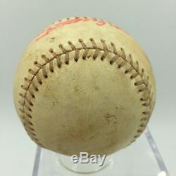Vintage Casey Stengel Single Signed Game Used National League Baseball JSA COA