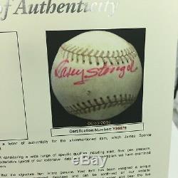 Vintage Casey Stengel Single Signed Game Used National League Baseball JSA COA