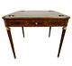 Vintage Signed Maitland Smith Mahogany With Leather Top Game Table Writing Desk