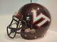 Virginia Tech Hokies Game Used Acc Helmet #25 Martin Scales Signed By L. Thomas