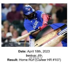 Vladimir Guerrero Jr. Game Used Bat Signed MLB Auth Career HR's 108, 109, 110