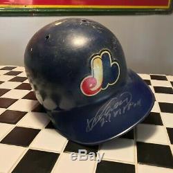 Vladimir Guerrero game used autographed helmet