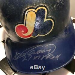 Vladimir Guerrero game used autographed helmet