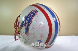 Vtg 1992 HOUSTON OILERS Team Signed Game Used Worn Riddell AF2 Football Helmet