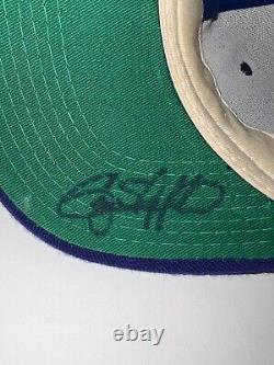 Vtg Milwaukee Brewers Game Used Wool Hat Signed By #11 Gary Sheffield Bas