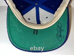 Vtg Milwaukee Brewers Game Used Wool Hat Signed By #11 Gary Sheffield Bas