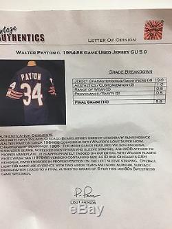Walter Payton Chicago Bears Game Used Signed Jersey Circa 1984-86 PSA/DNA Authen