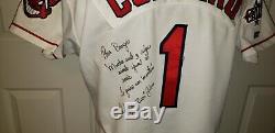 Wil Cordero 1999 Indians Game Used Autograph Jersey Signed To Carlos Baerga Mlb