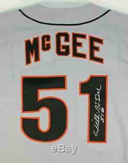 Willie Mcgee 1993 Game Used Signed San Francisco Giants Road Jersey Cardinals