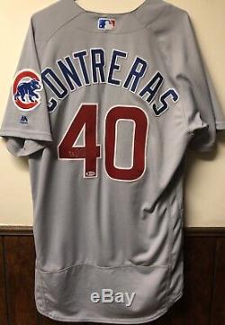 Willson Contreras Game Used Signed Jersey MLB Authentication Hologram BAS COA