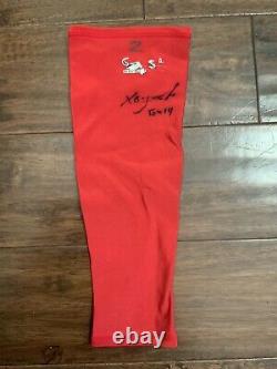 Xander Bogaerts 2014 ROOKIE YEAR GAME USED ARM SLEEVE autograph SIGNED Red Sox