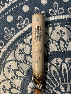 Yadier Molina St. Louis Cardinals 2015 Game Used Autographed Bat