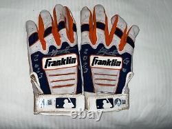 Yainer Diaz Astros Auto Signed 2023 Game Used Batting Gloves Beckett Hologram