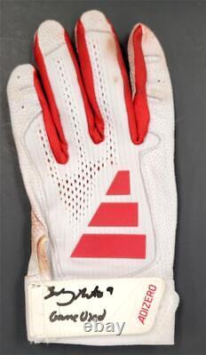 Zach Neto signed Game-Used Red Batting Gloves Angels autograph BAS Beckett