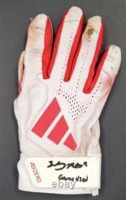 Zach Neto signed Game-Used Red Batting Gloves Angels autograph BAS Beckett