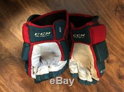 Zach Parise Autographed Minnesota Wild Game Used CCM Pro Gloves