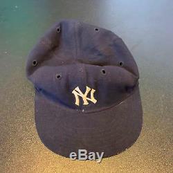 1951 Bob Cerv Signé Jeu Utilisé Yankees De New York Chapeau Avec Jsa Coa Rare