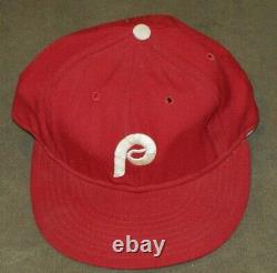 1975 Larry Bowa A Signé Phillies Philadelphia Jeu Écrit Usagé Baseball Cap Hat Jsa
