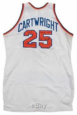 1983-1984 Bill Cartwright Jeu Anciens Et D'occasion New York Knicks Accueil Jersey Jsa Coa