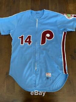 1983 Pete Rose Phillies Jeu Utilisé Worn Et Signé Baseball Jersey Sgc Loa