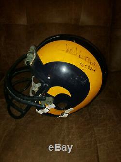 1984 Los Angeles Rams Jack Youngblood Game-portés Utilisé Autographié NFL Helmet