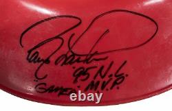 1985-1986 Barry Larkin Jeu Utilisé Et Signé Cincinnati Reds Casque De Battement