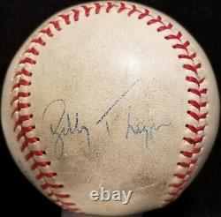 1990 KIRBY PUCKETT Balle de baseball utilisée en jeu signée Minnesota Twins White Sox vtg HOF