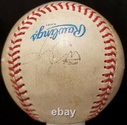 1990 KIRBY PUCKETT Balle de baseball utilisée lors du match signée Minnesota Twins White Sox vtg HOF