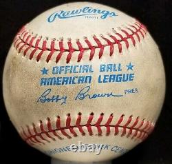 1990 KIRBY PUCKETT Balle de baseball utilisée lors du match signée Minnesota Twins White Sox vtg HOF