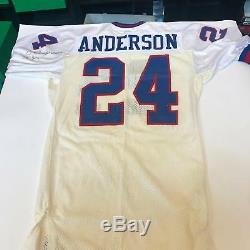 1990 Ottis Anderson Jo Signé Jeu D'occasion New York Giants Jersey Psa Adn Coa