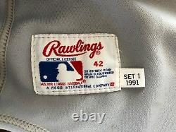 1991 Barry Bonds Jeu Usé Et Signé Pirates Baseball Jersey