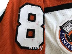1992-93 Flyers Eric Lindros Jeu Usé Utilisé Signé Rookie Hockey Jersey