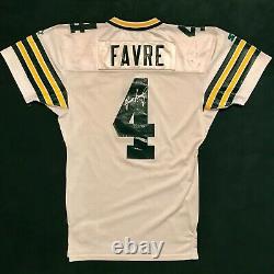 1993 Brett Favre Green Bay Packers Jeu Utilisé Worn Jersey 2 Signé Réparations Équipe