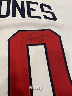 1997 Chipper Jones Jeu Utilisé Et Signé Atlanta Braves Home Jersey
