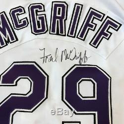 1998 Fred Mcgriff Signed Game Tampon Devil Rays De Tampa Bay Usagé Coa Adn De L'adn