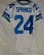 1999 Seattle Seahawks Shawn Springs Jeu Utilisé Nfl Jersey Worn Signé Football
