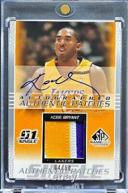 2003-2004 Kobe Bryant Upper Deck Sp Jeu Utilisé Patch Auto /50 Ultra Rare Lakers Sp