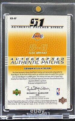 2003-2004 Kobe Bryant Upper Deck Sp Jeu Utilisé Patch Auto /50 Ultra Rare Lakers Sp