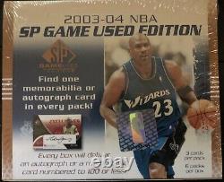 2003-2004 Upper Deck Sp Jeu Utilisé Basketball Hobby Box Factory Scellé