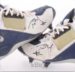 2003 Tom Brady Patriots Jeu Crampons Nike Anciens Et D'occasion Avec Patriotes Tristar Coa