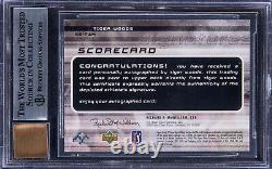 2003 Upper Deck Sp Jeu Used Scorecard Signatures Tiger Woods Card Bgs 8.5/10